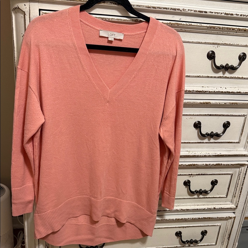 LOFT Women's Lightweight Pink Sweater Size Small Spring Fall